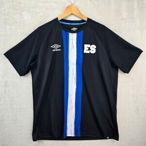 Umbro El Salvador Prematch Soccer Jersey Mens XL Black White 21/22 Futbol